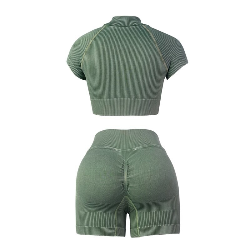 Collar con muesca Mujeres Conjunto de yoga Ropa deportiva Calcetines deportivos Ropa de entrenamiento Calcetines de gimnasio Traje